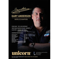 UNICORN 2017 GARY ANDERSON WORLD CHAMP POSTER