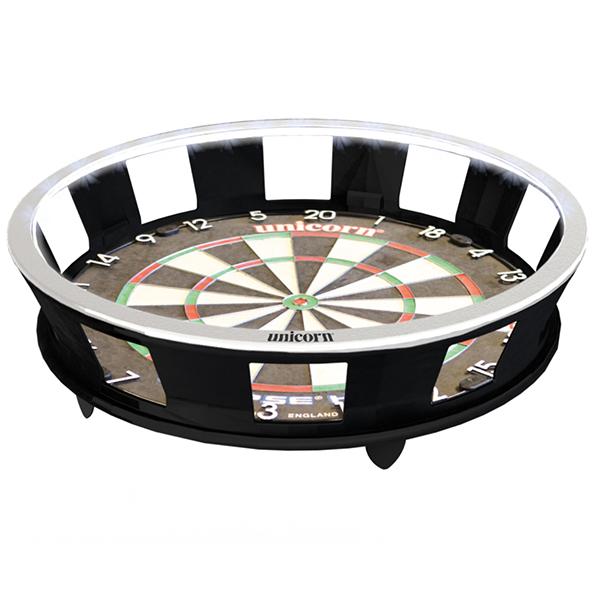 UNICORN SOLAR FLARE PRO DARTBOARD SURROUND SIDE VIEW