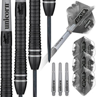 Unicorn Gary Anderson Noir 90% Tungsten Phase 6 Steel Tip Darts