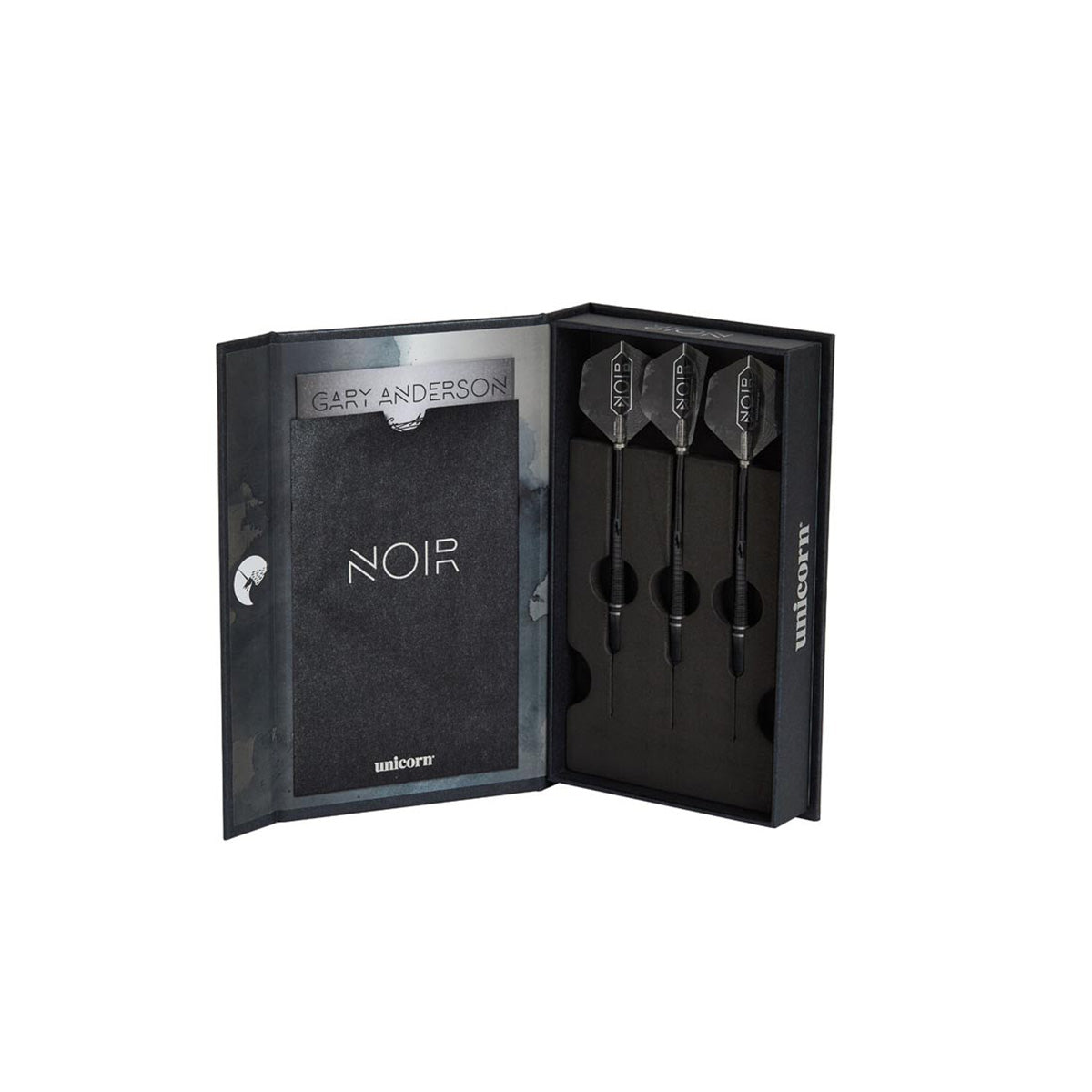 Unicorn Gary Anderson Noir 90% Tungsten Phase 6 Steel Tip Darts