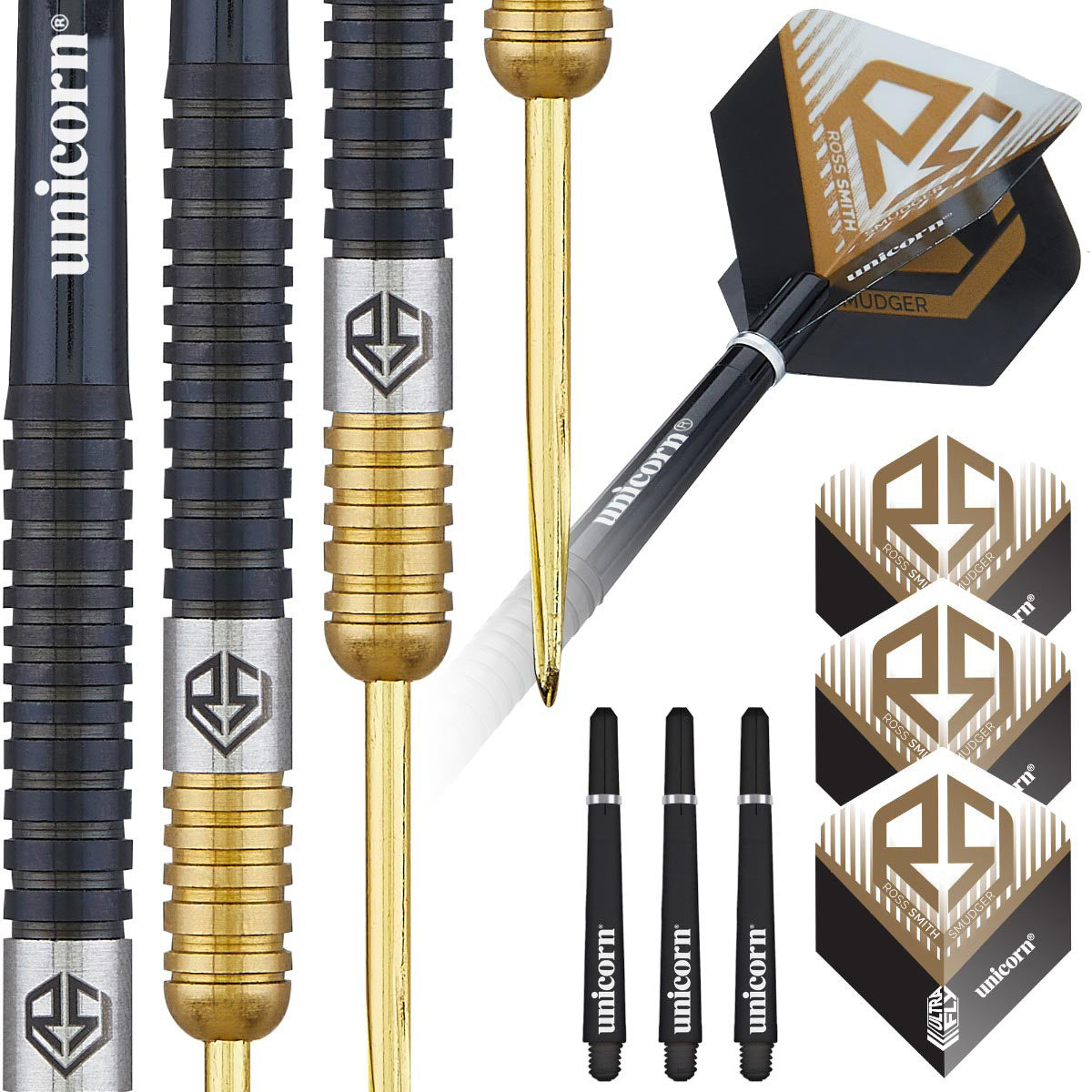 Unicorn Ross Smith Two-Tone 90% Tungsten Steel Tip Darts