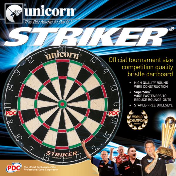 UNICORN UPL STRIKER BRISTLE PDC ENDORSED DARTBOARD BOX