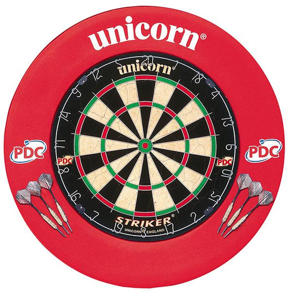 UNICORN SURROUND STRIKER DARTBOARD RED